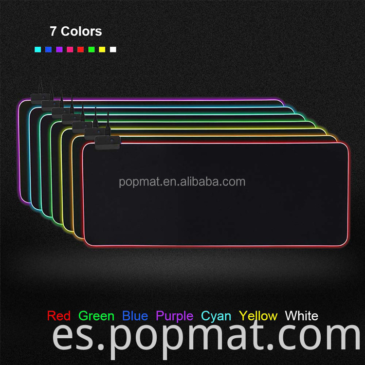 Almohadillas de ratón USB de goma anti-deslizamiento de alta calidad almohadillas luminadas de ratón LED personalizados